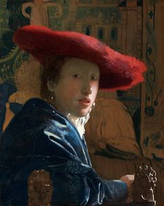 "Girl with a Red Hat" Johannes Vermeer c. 1665-1667